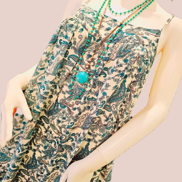 KARMA Hwy *3 Prints Avail* Teal Babydoll Mini Fluffer Dress OS NWT - Picture 3 of 8